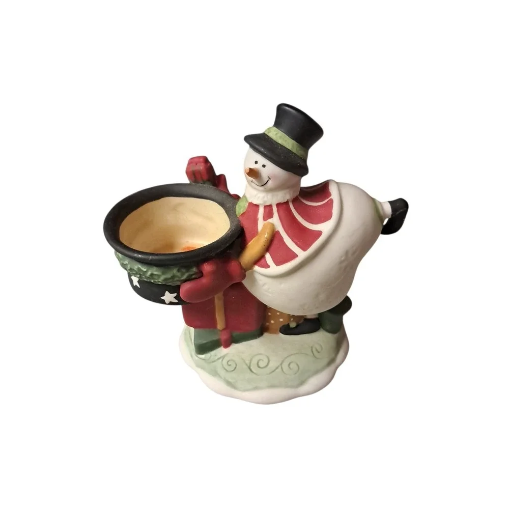 Yankee Candle Snowman Circus clown Christmas Tea Light Holder